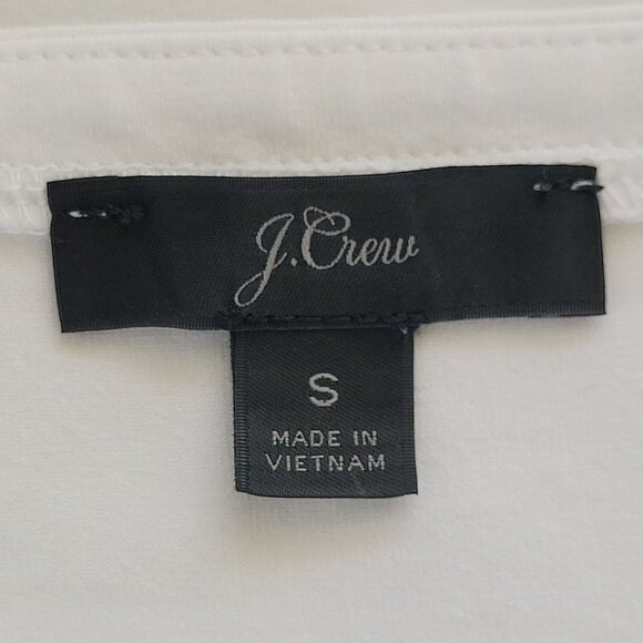 J.Crew Square Neck T-Shirt Top Womens Size S White 3/4 Sleeve Super Stretchy - Picture 4 of 6